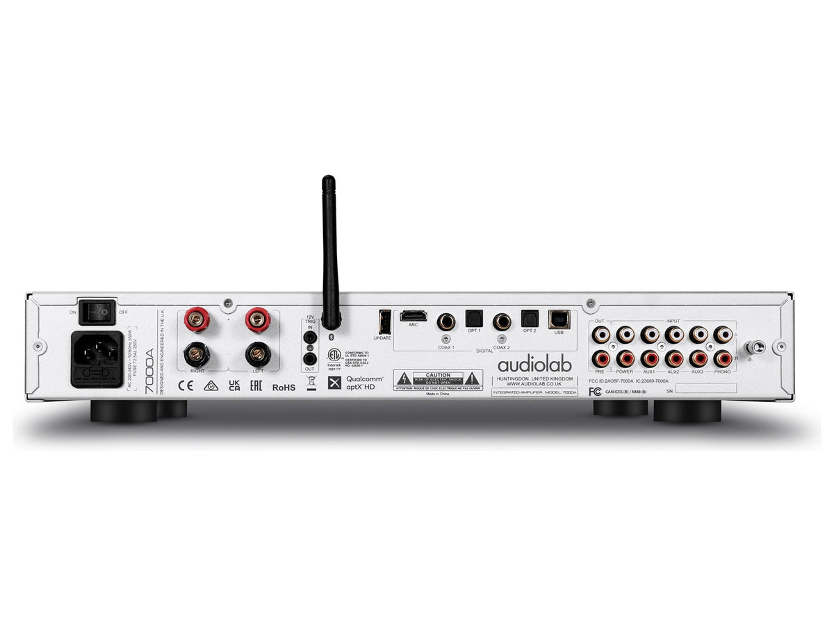 Audiolab 7000A — Silver, pannello posteriore