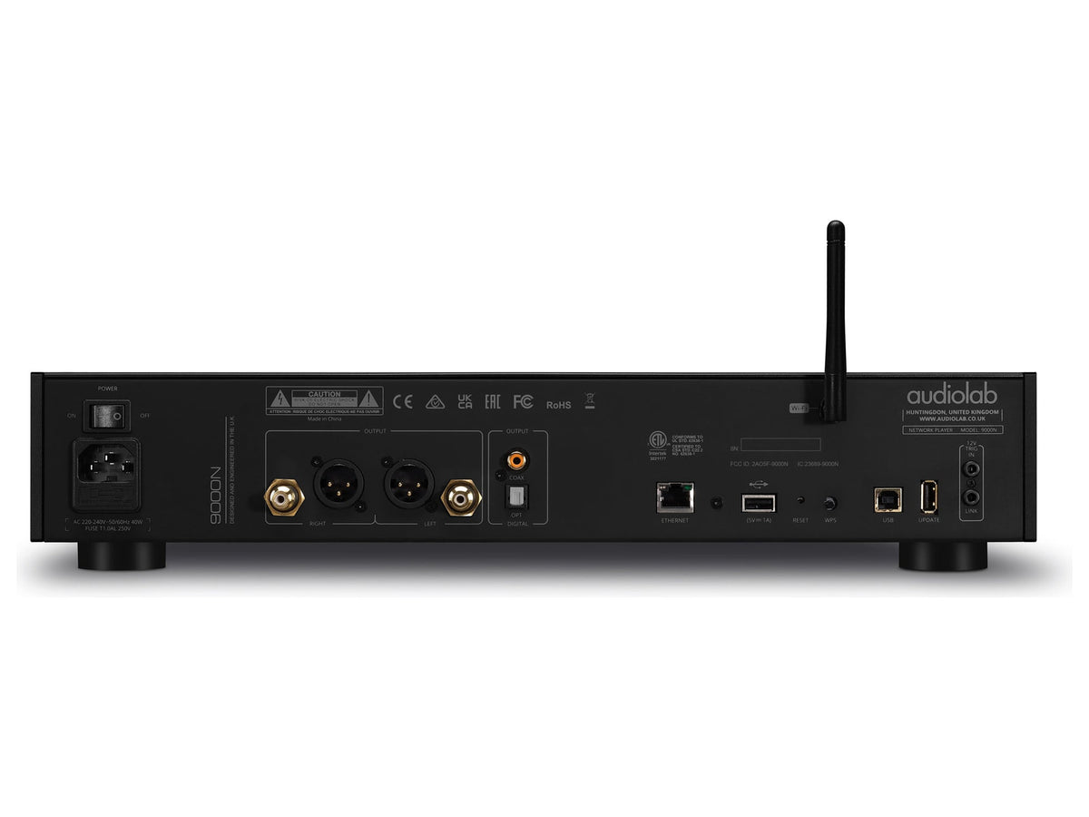 Audiolab 9000N — Nero, pannello posteriore