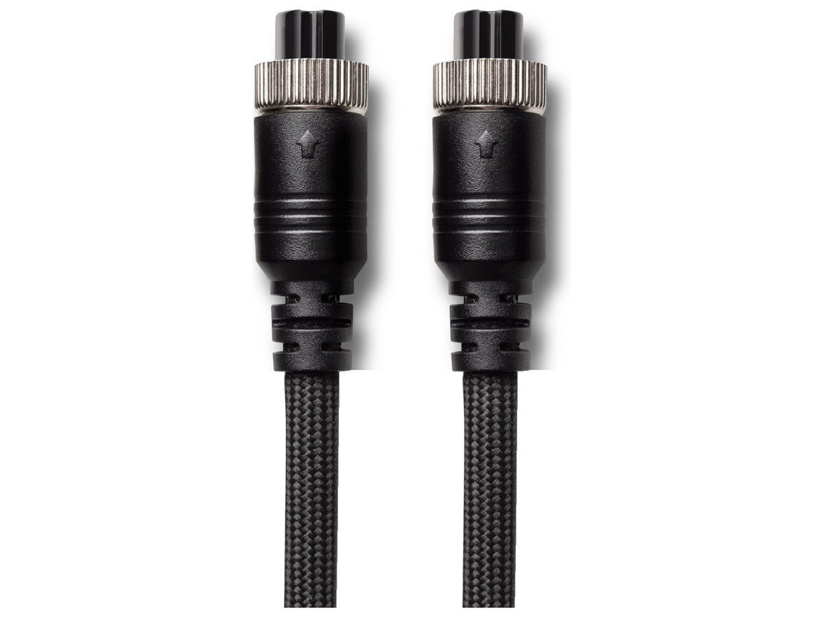 Cambridge Audio L/R S 5M Speaker Link — dettaglio dei connettori M12 a 4 poli