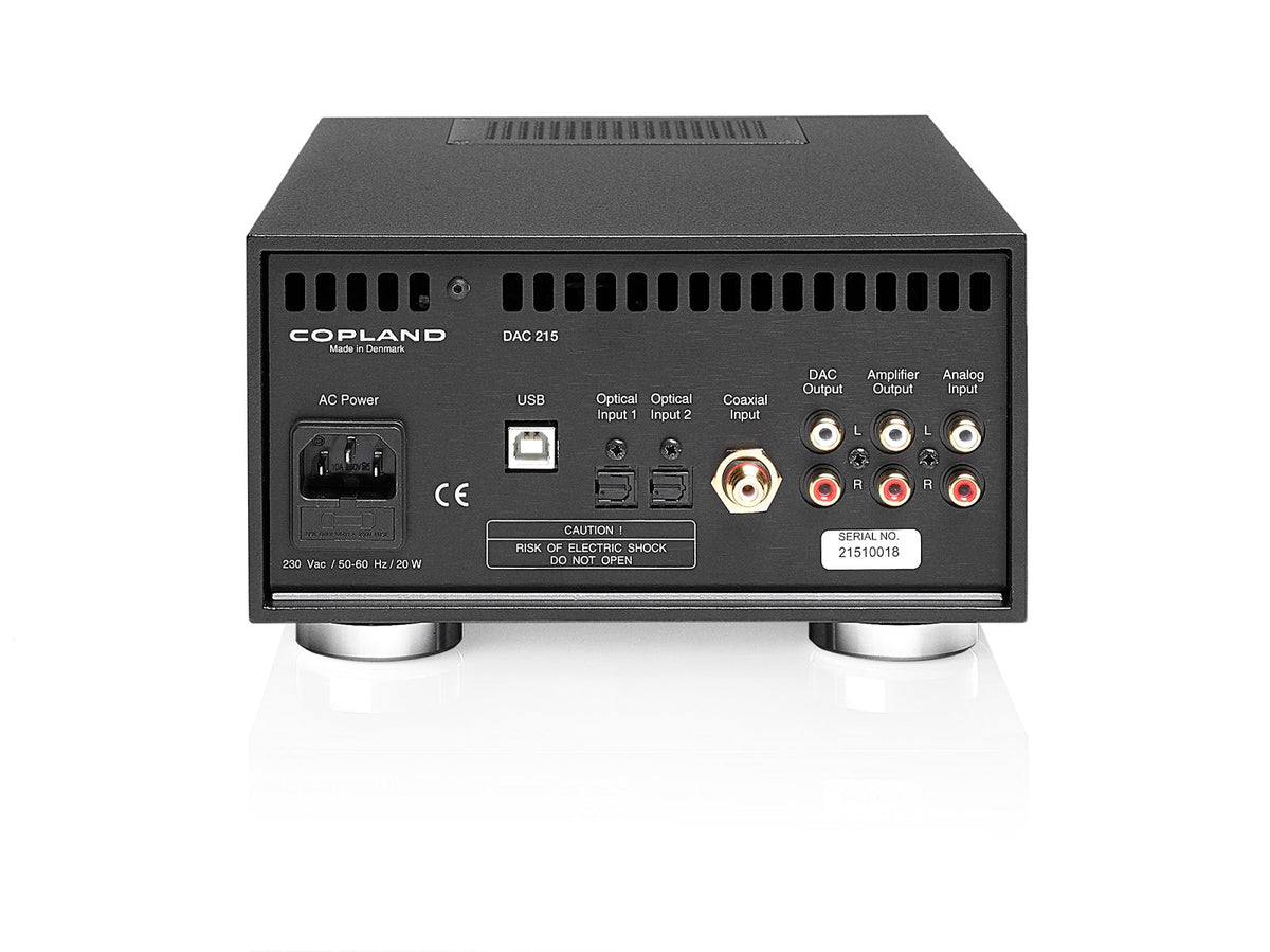 Copland DAC215, vista posteriore