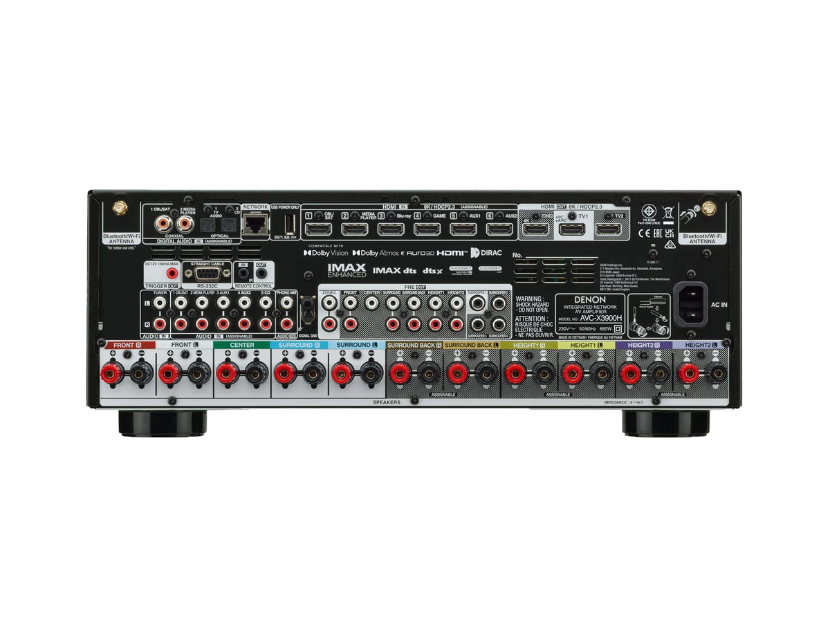Denon AVC-X3900H — Vista posteriore