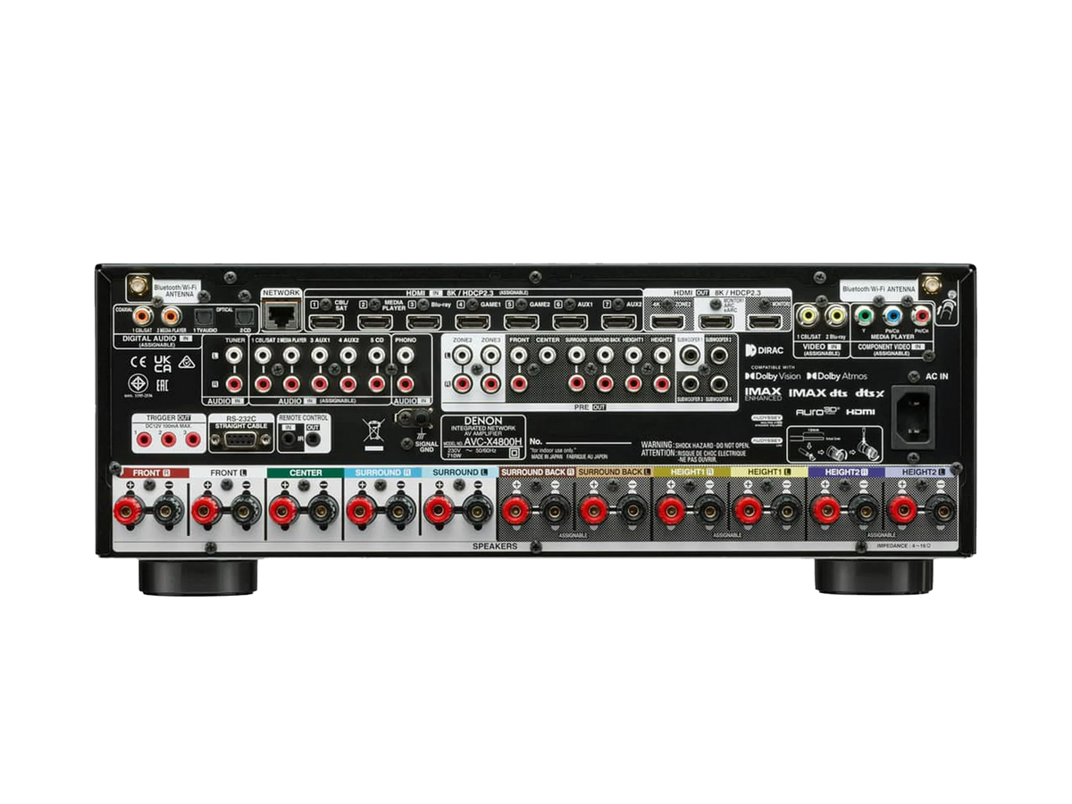 Denon AVC-X4800H — Vista posteriore