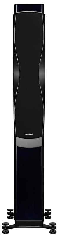 Dynaudio Confidence 50, finitura Midnight High Gloss, vista frontale con la griglia