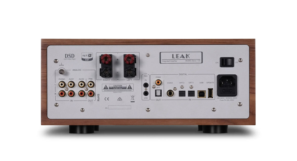 Leak STEREO 130, Vista posteriore Finitura Walnut