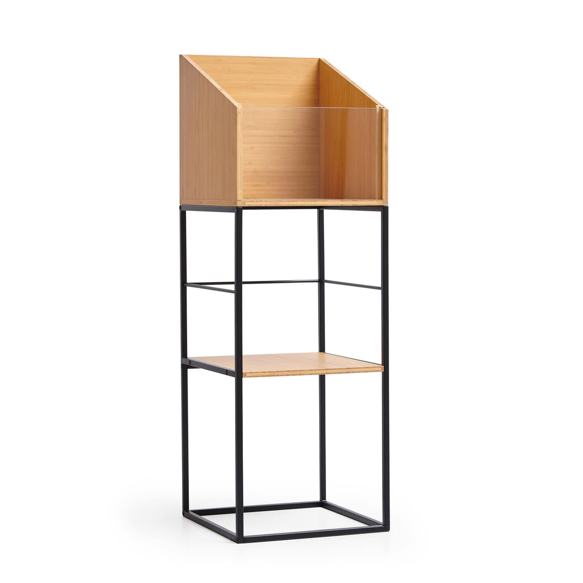 Norstone Vinyl LP Stand, vista di tre quarti