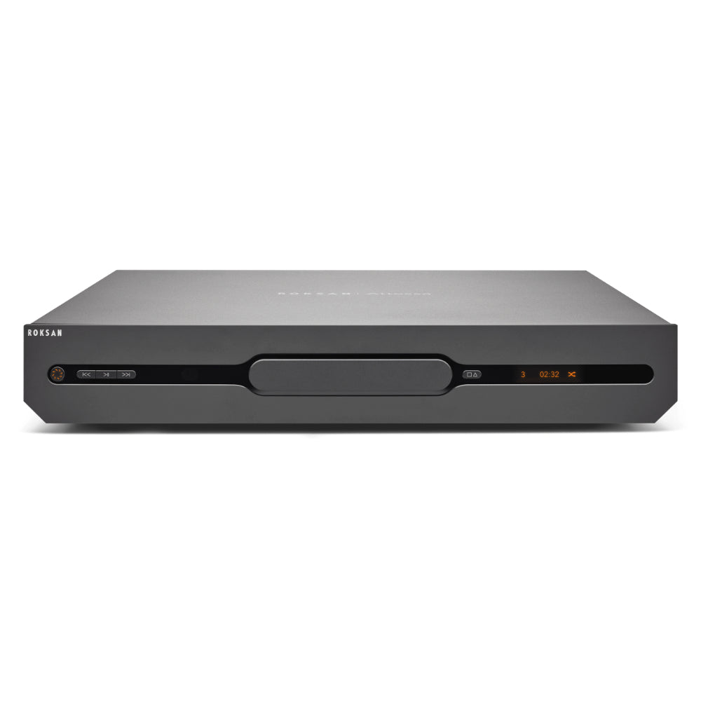 Roksan Attessa CD Transport, finitura nera, vista frontale