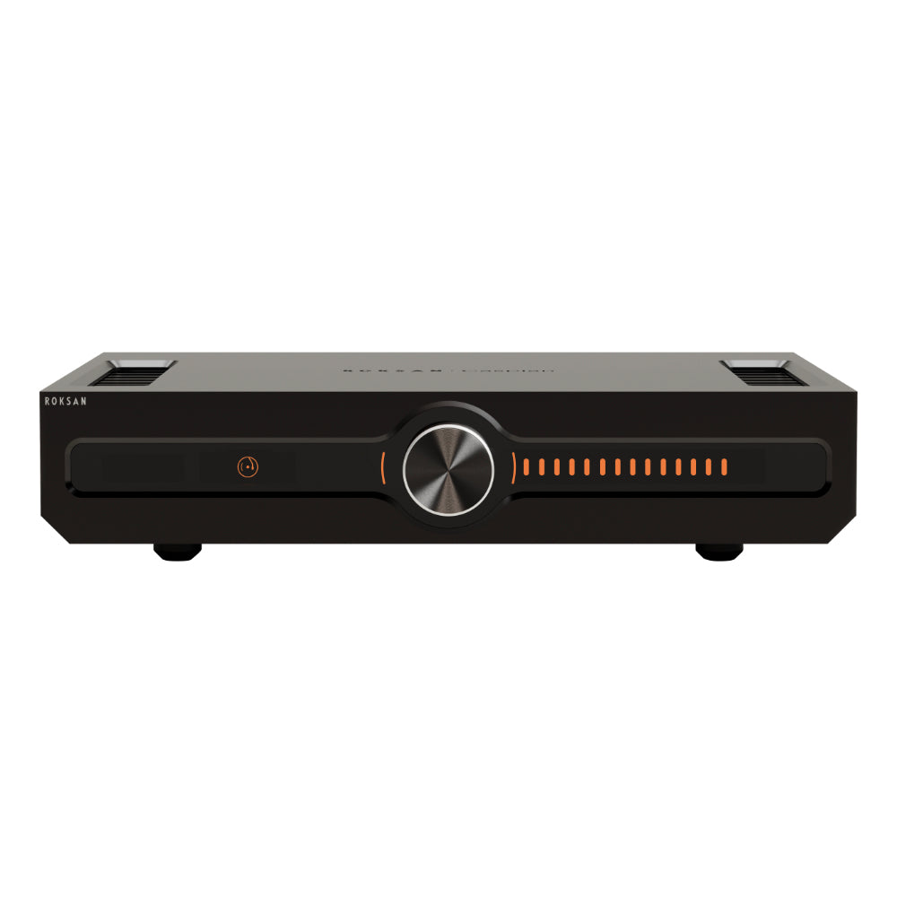 Roksan Caspian 4G Integrated Amplifier, finitura nera, vista frontale