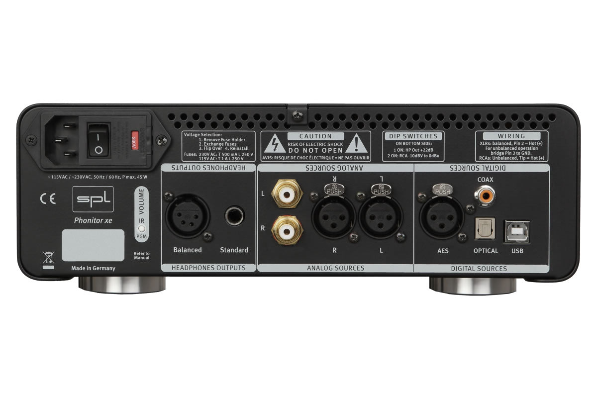 SPL Phonitor XE DAC, vista posteriore