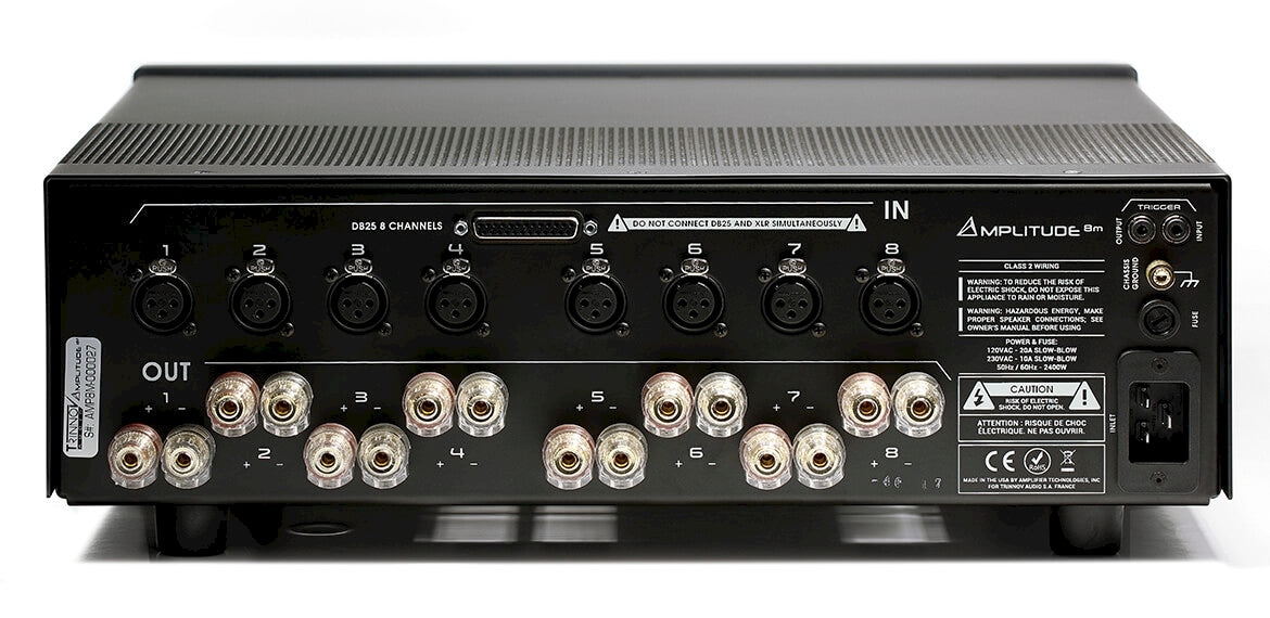 Trinnov Amplitude 8M, vista posteriore