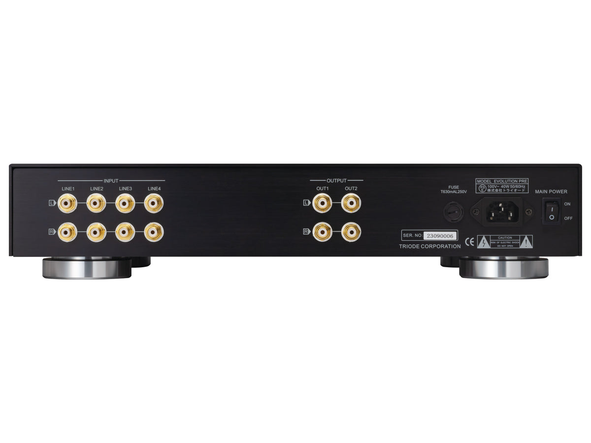 Triode Evolution Pre, Pannello posteriore