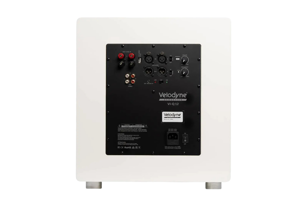 Velodyne VI-Q 12, Vista posteriore Finitura Bianco