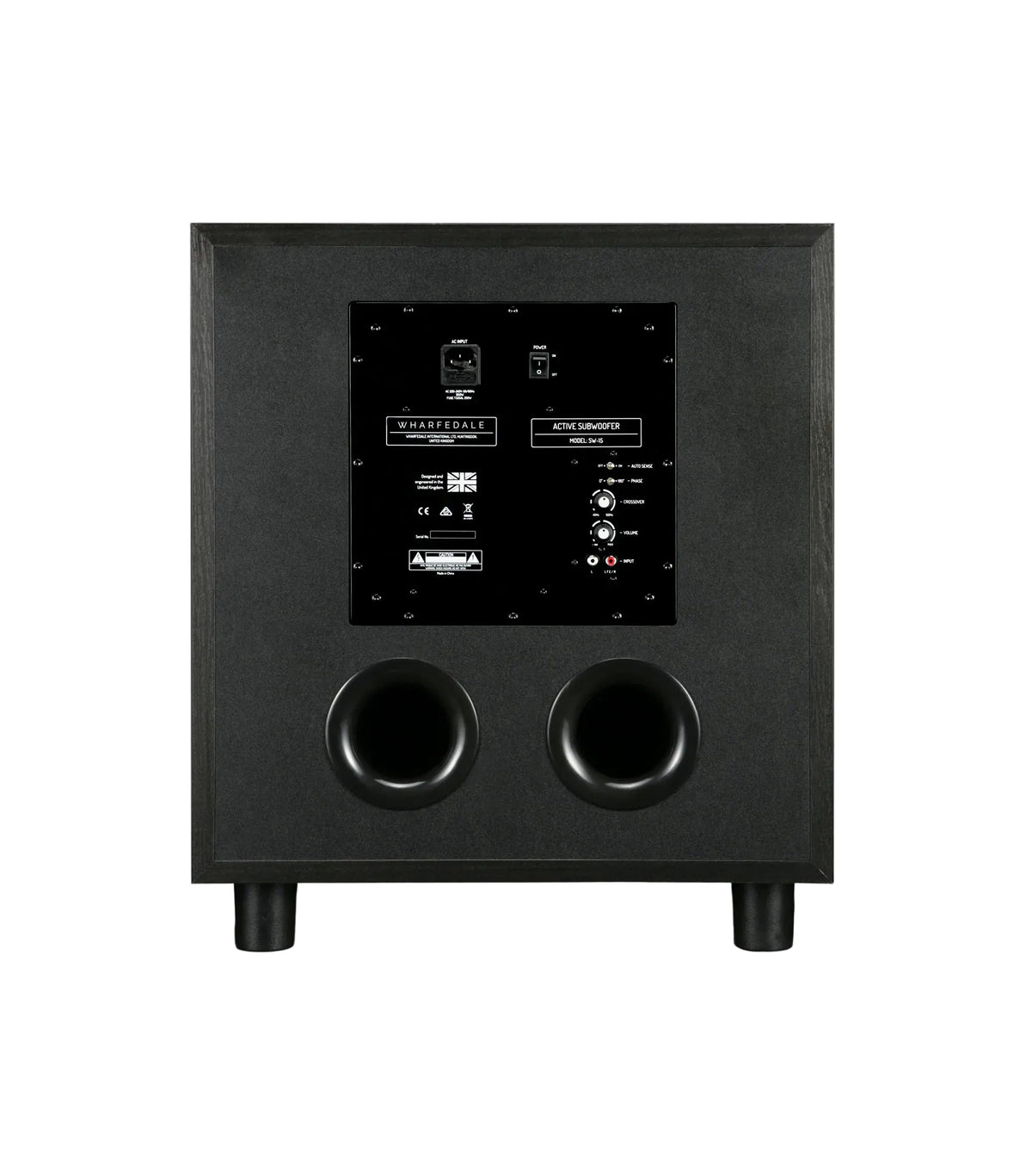 Wharfedale SW-15, vista posteriore