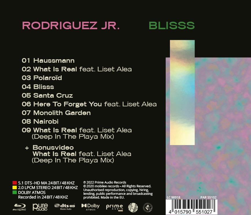 Rodriguez Jr. – Blisss, retro della confezione