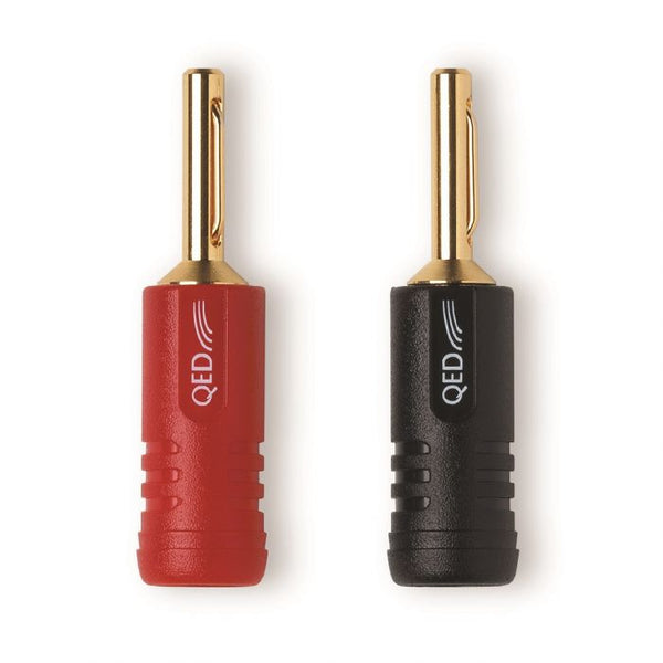 QED Gold plated 4mm banana plugs