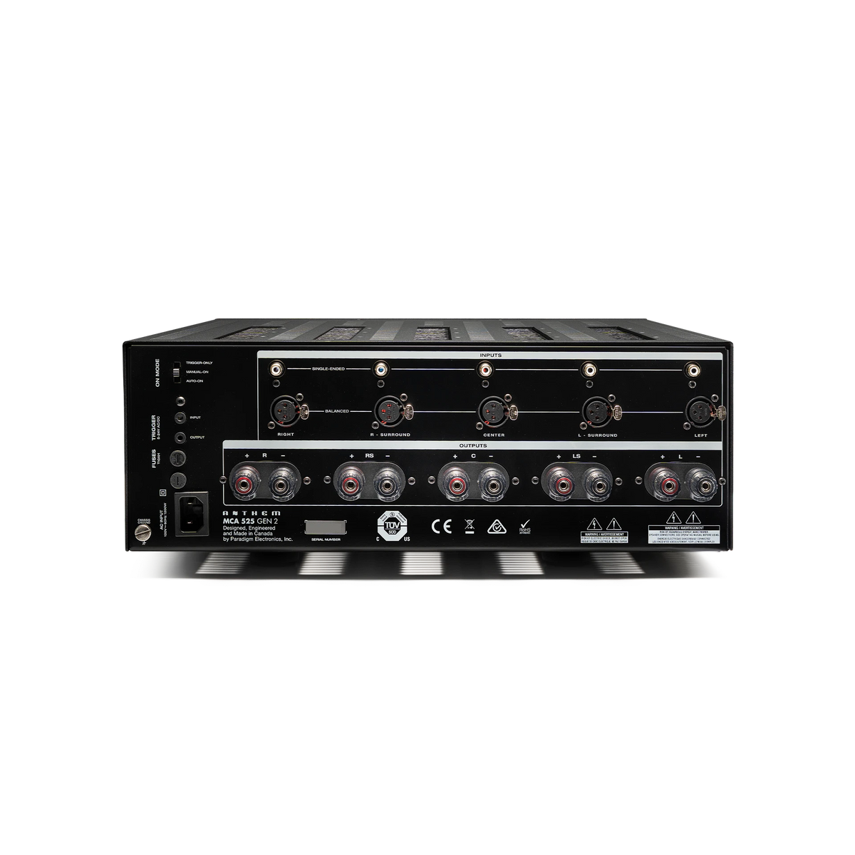 Anthem MCA 525 Gen 2 — Vista posteriore