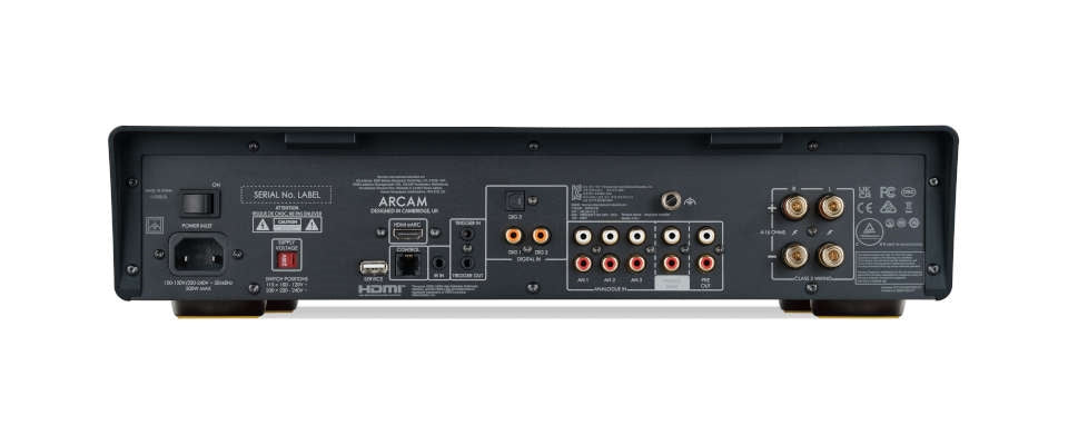 Arcam A15+ — Vista posteriore