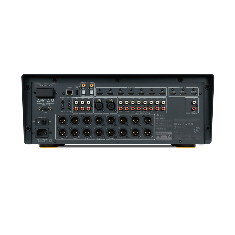 Arcam AVP45 — Vista posteriore