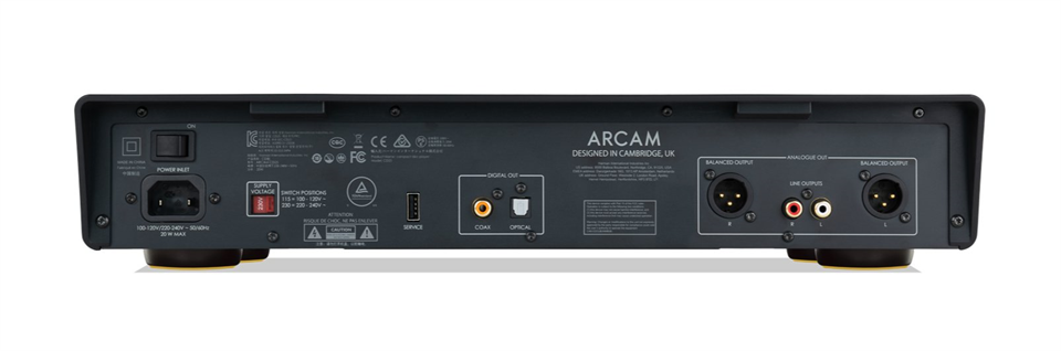 Arcam CD25 — Vista posteriore