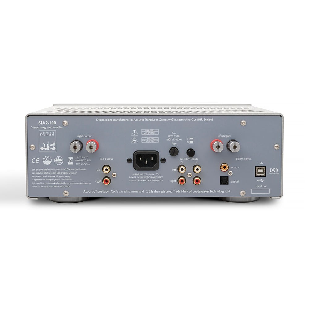 ATC SIA2-100, pannello posteriore con le connessioni