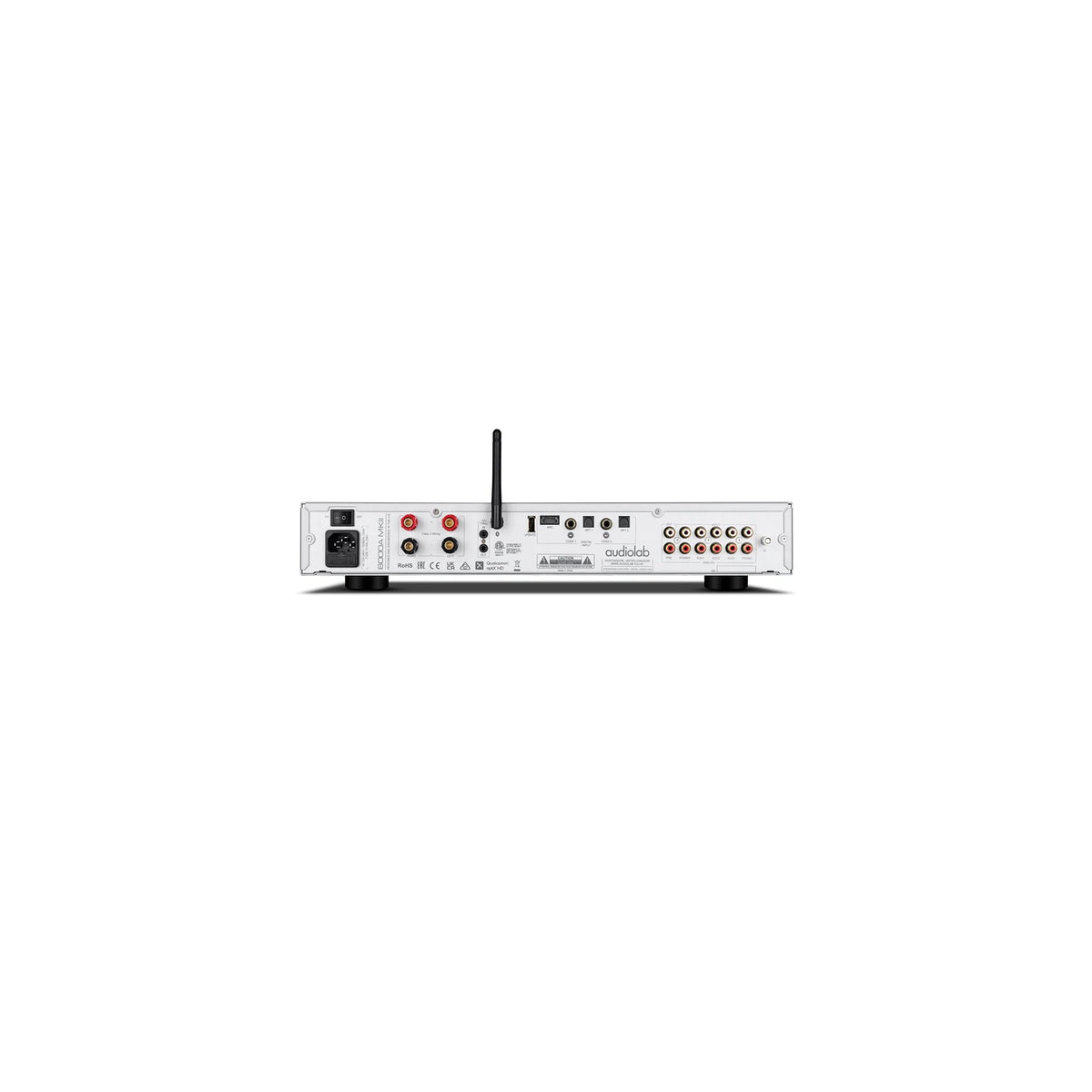 Audiolab 6000A MKII — vista posteruorre finitura silver