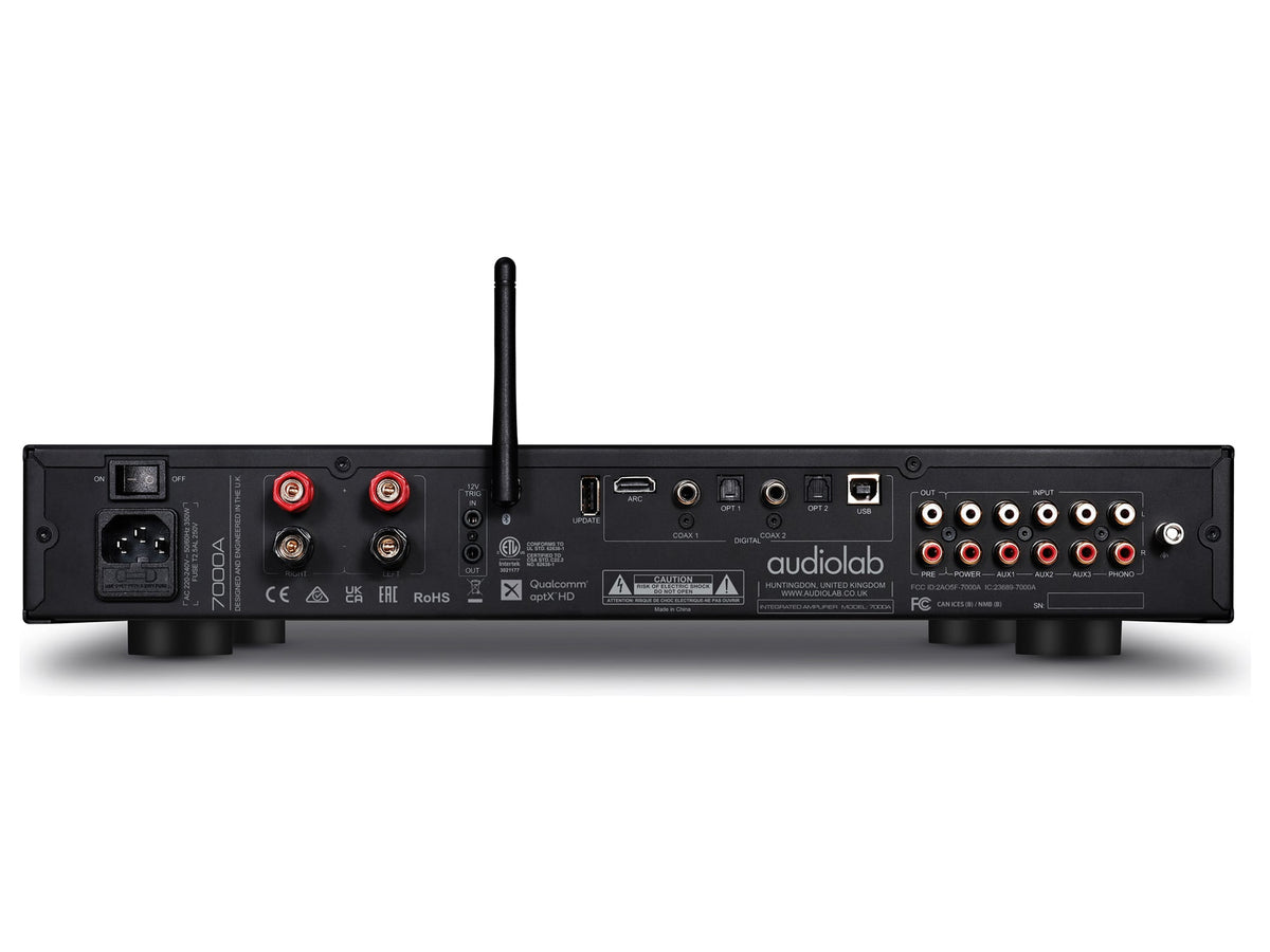 Audiolab 7000A — Nero, pannello posteriore