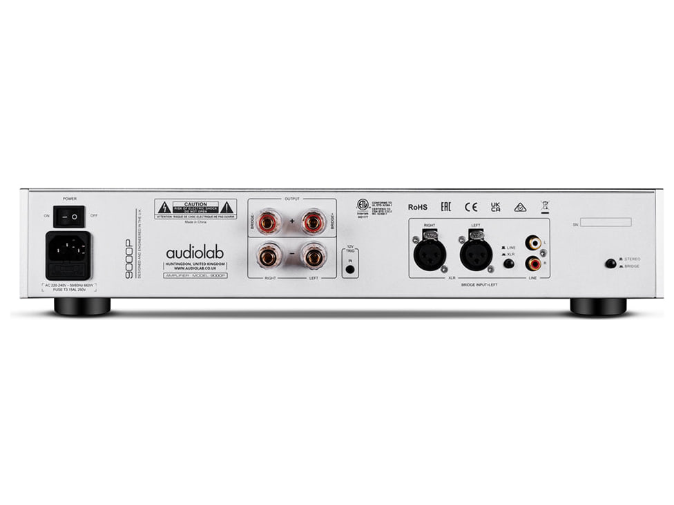 Audiolab 9000P — Silver, pannello posteriore