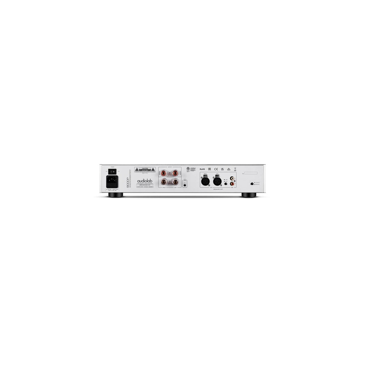 Audiolab 9000P — Vista posteriore finitura silver