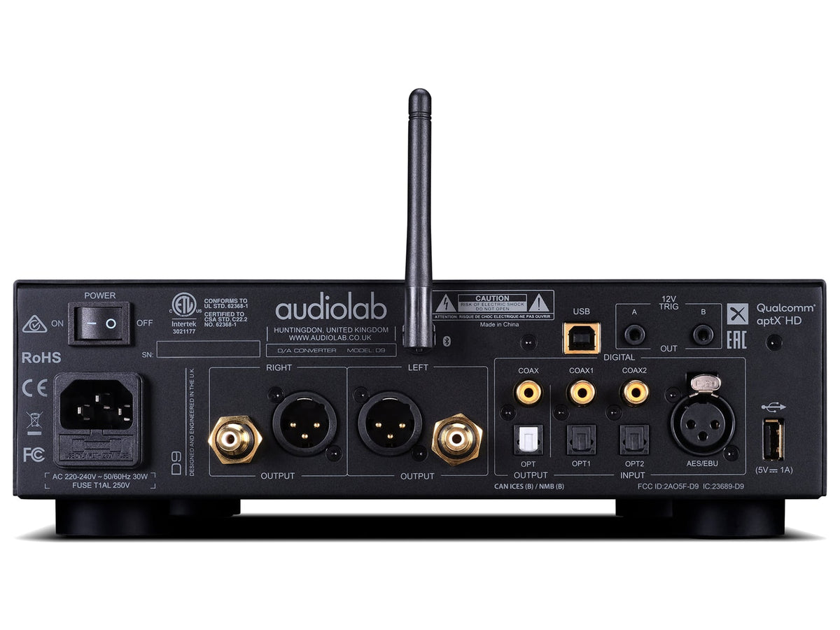 Audiolab D9, Nero, pannello posteriore