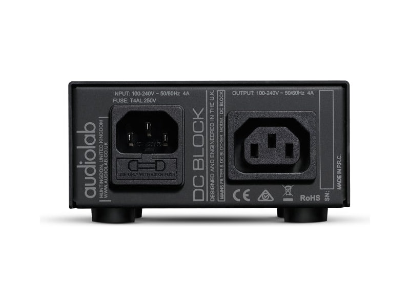 Audiolab DC Block — Nero, pannello posteriore