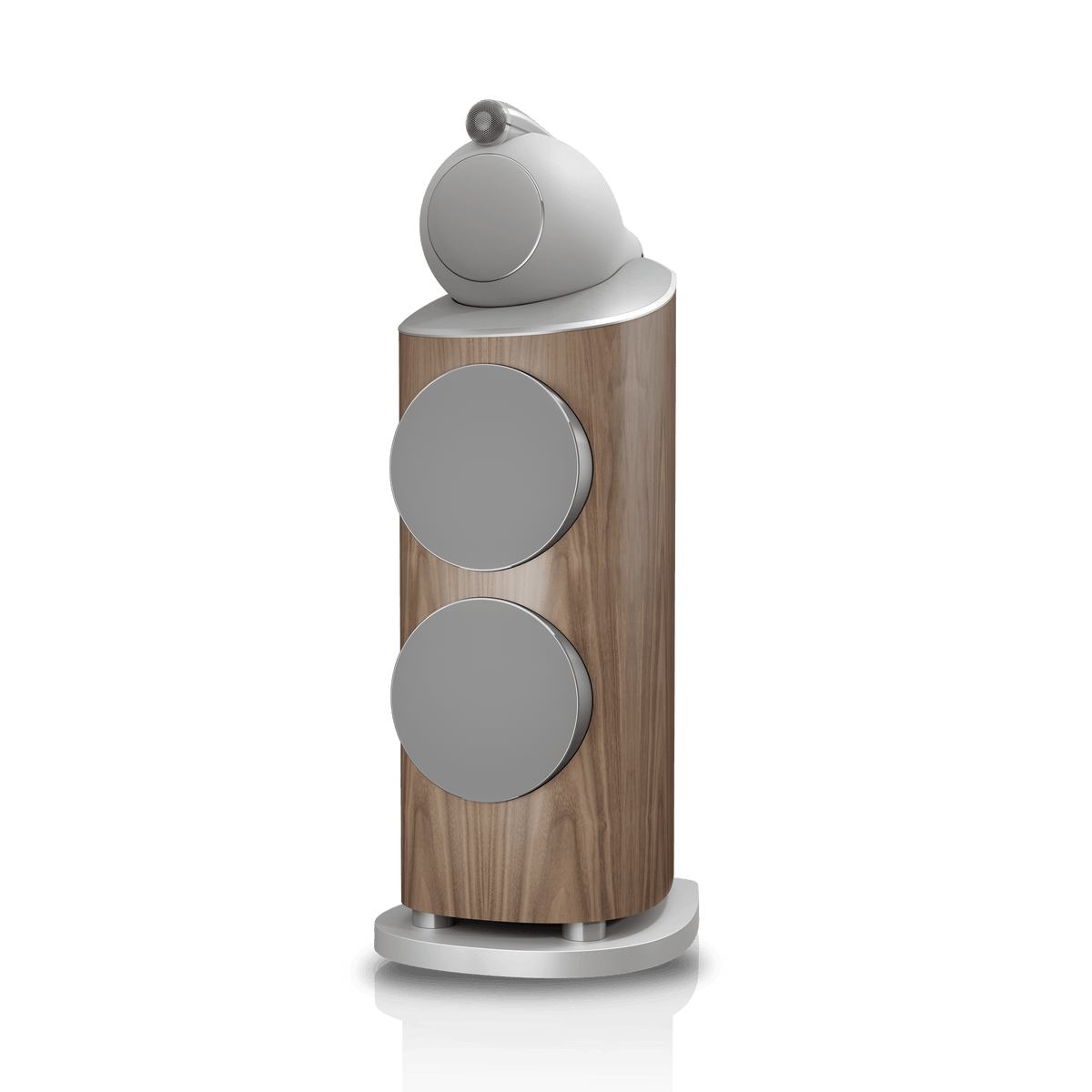 B&W 801 D5, Light Walnut, con griglia