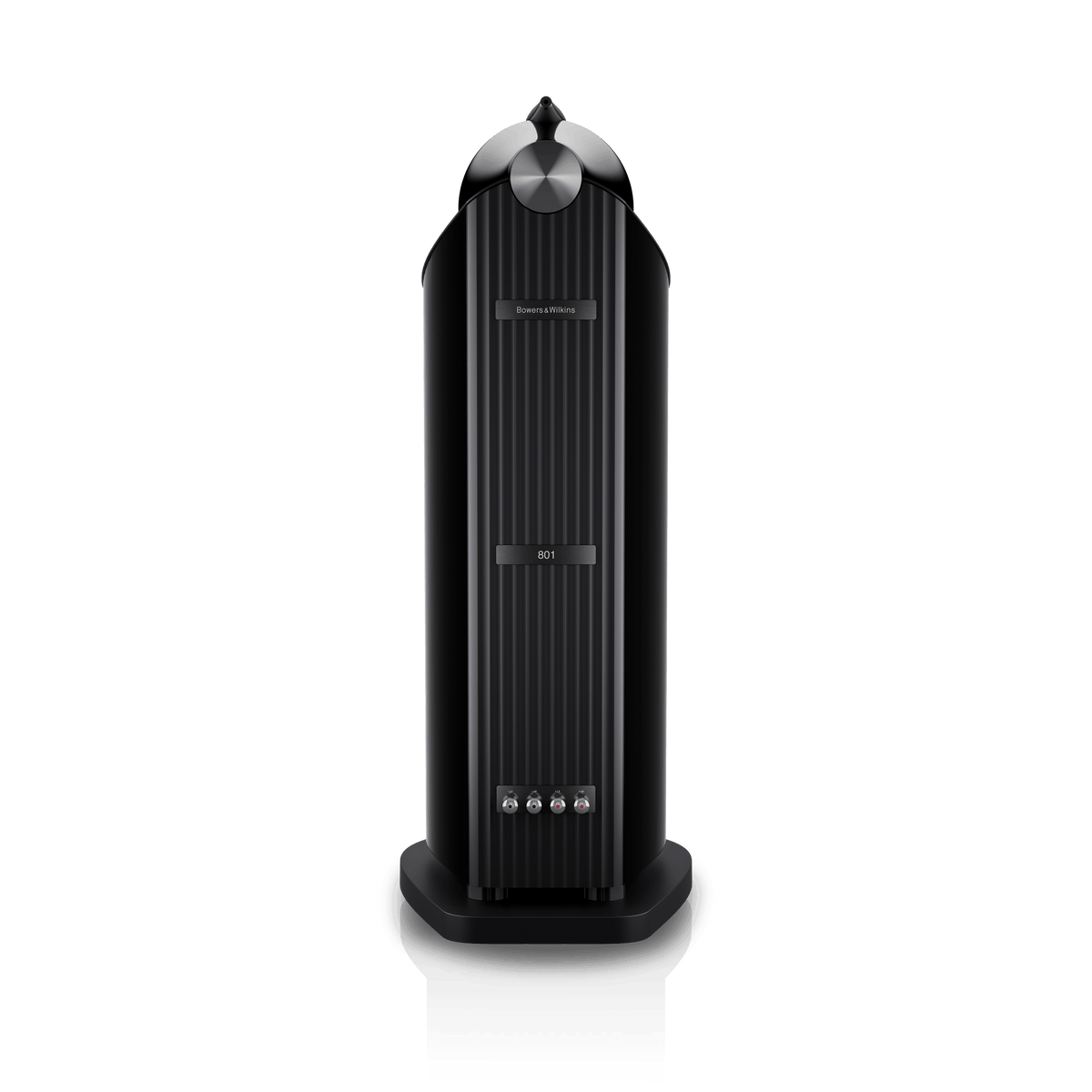 B&W 801 D5, Stealth Black, vista posteriore