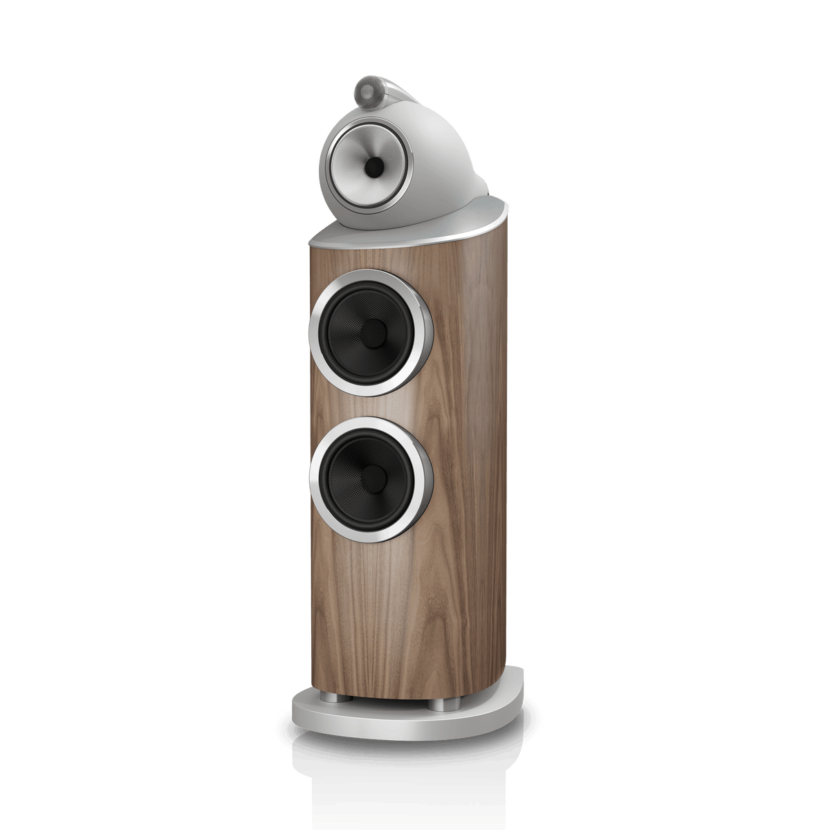 B&W 802 D5, Light Walnut, vista di tre quarti
