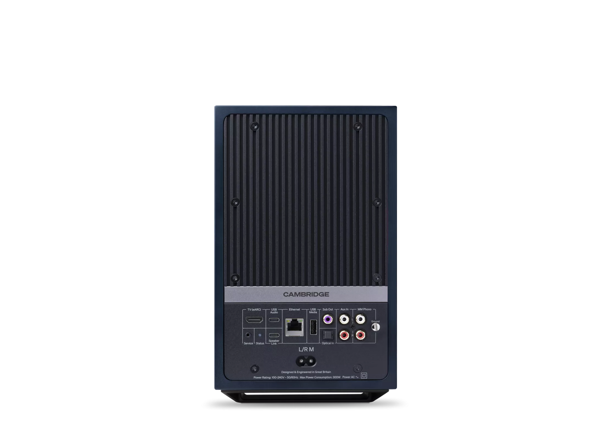 Cambridge Audio L/R Medium — Blu, retro del diffusore principale con ingressi