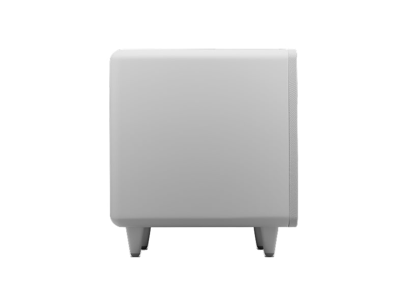 Cambridge Audio MSX Sub 300 — Bianco, vista laterale