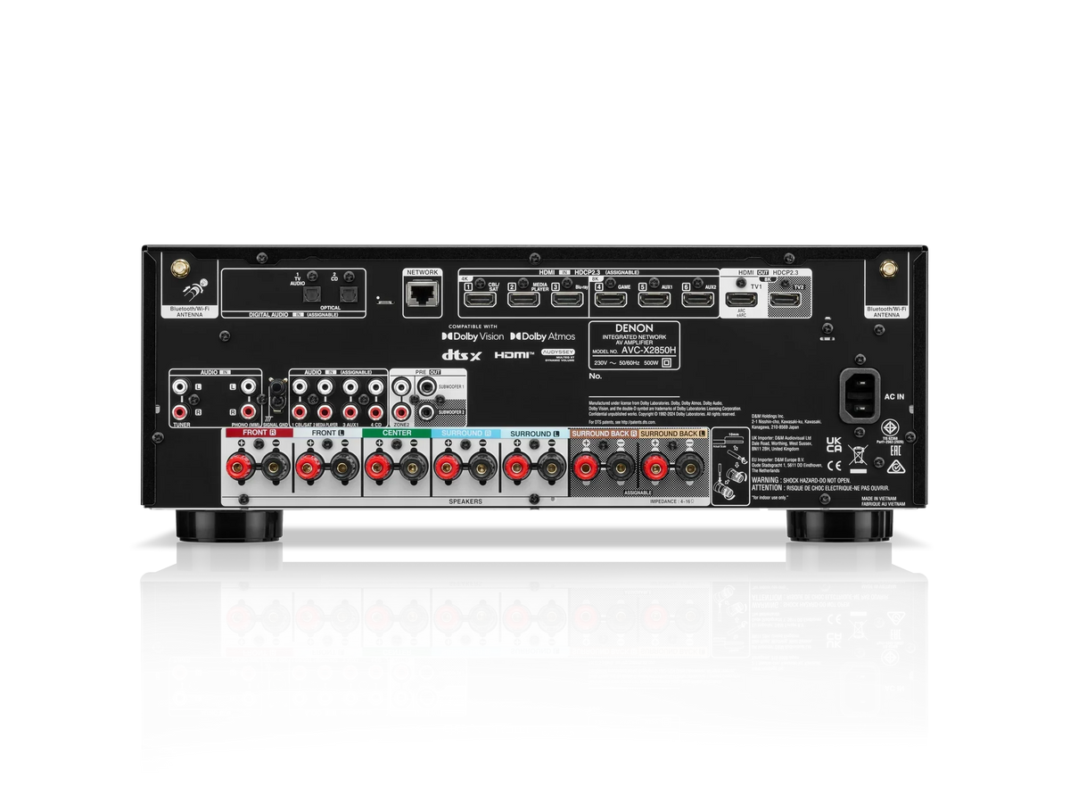Denon AVC-X2850H — Vista posteriore