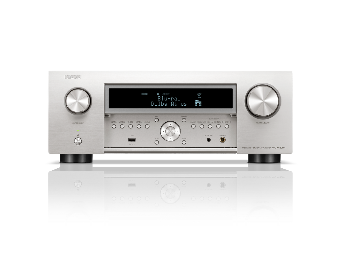 Denon AVC-X6800H — dettaglio sportello frontale aperto - si