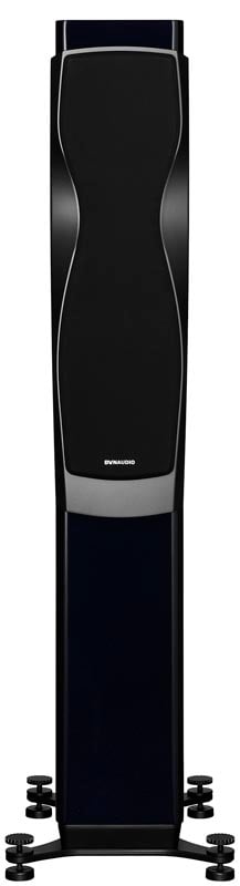 Dynaudio Confidence 30, finitura Midnight High Gloss, vista frontale con la griglia