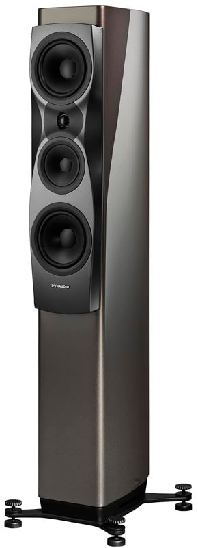 Dynaudio Confidence 30, finitura Smoke High Gloss, vista di tre quarti