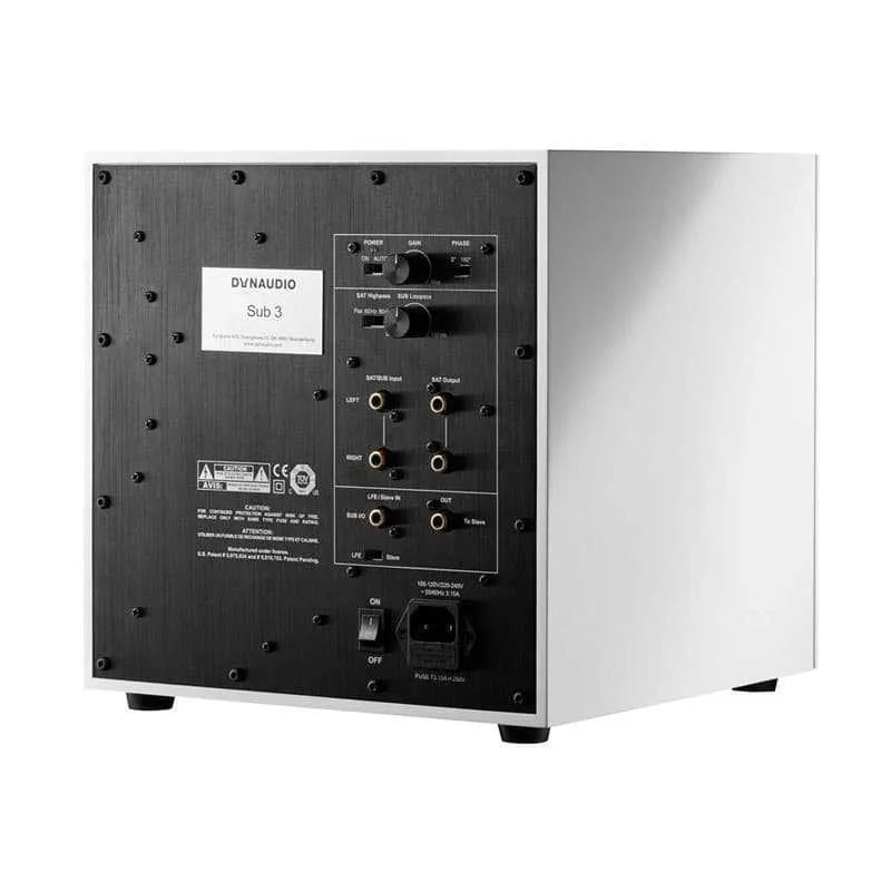 Dynaudio SUB 3 — Vista posteriore Finitura Bianco