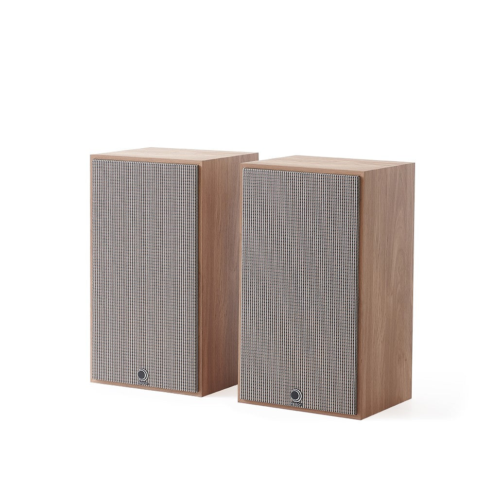 Elipson Heritage XLS 11, finitura noce, la coppia con le griglie