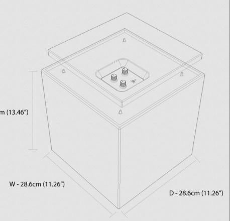 Gallo Acoustics RoomSub 10, disegno tecnico