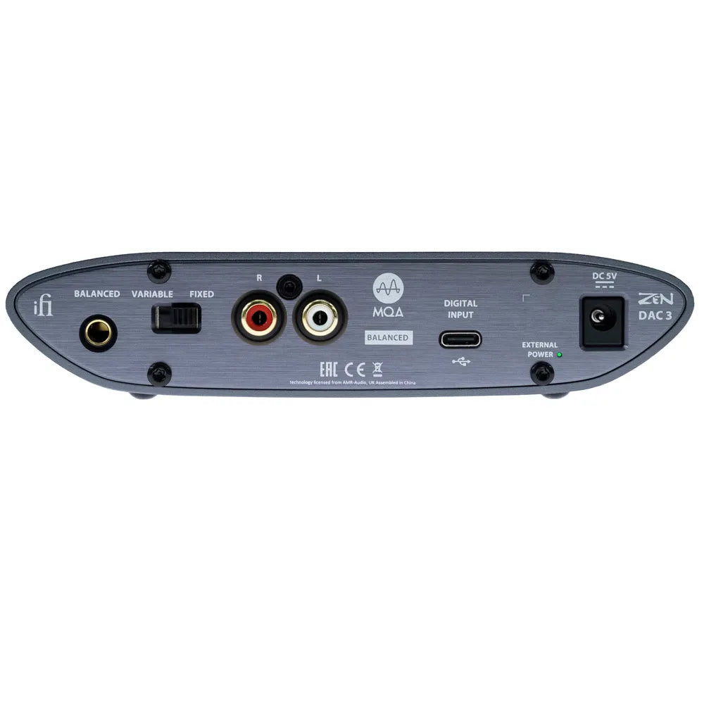 iFi Audio ZEN DAC 3, vista posteriore