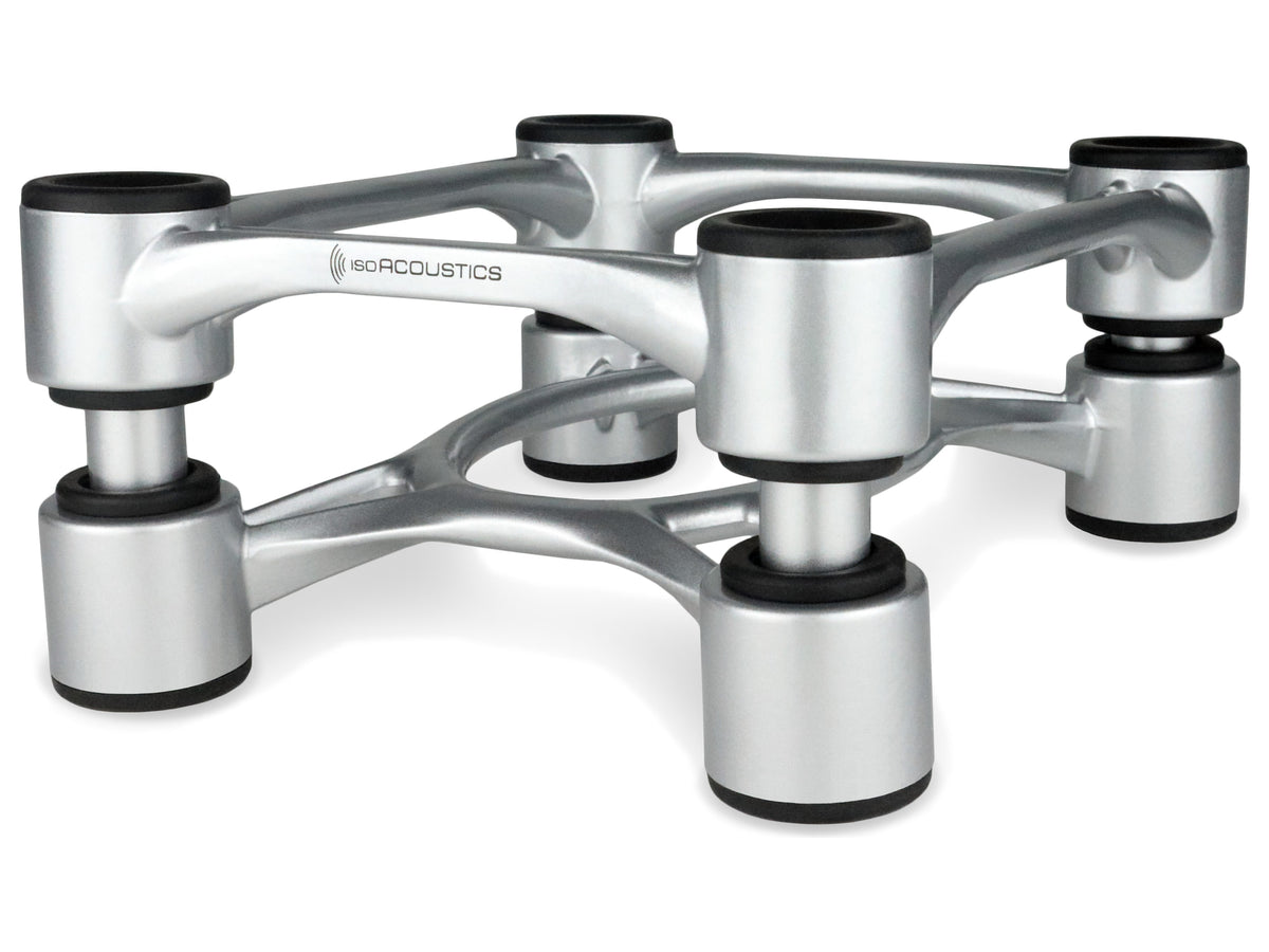 IsoAcoustics Aperta — argento, vista di tre quarti