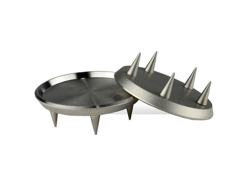 IsoAcoustics Gaia — Carpet Disc per moquette, lato superiore e punte