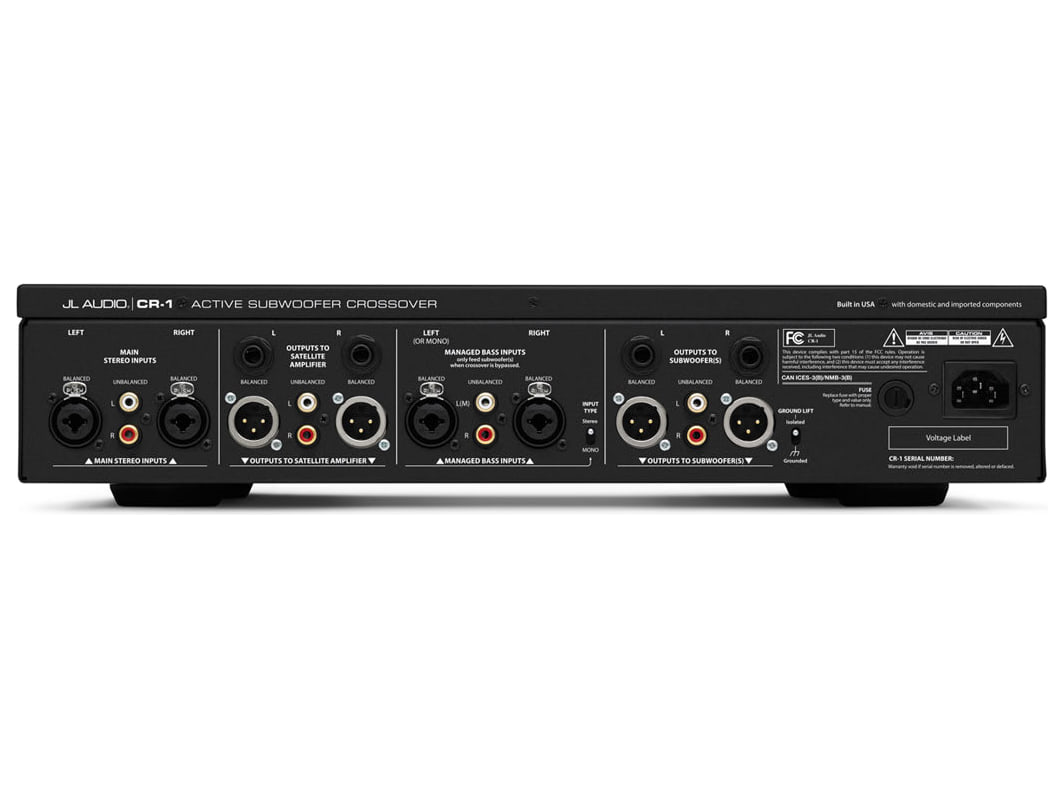 JL Audio CR-1 — Vista posteriore
