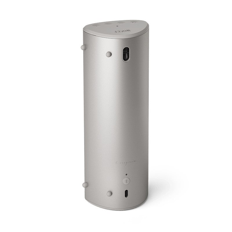 KEF Muo, finitura Silver Dusk, vista posteriore