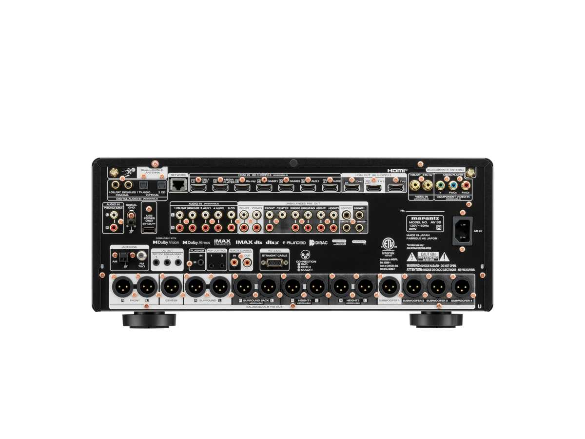 Marantz AV30 — Vista posteriore