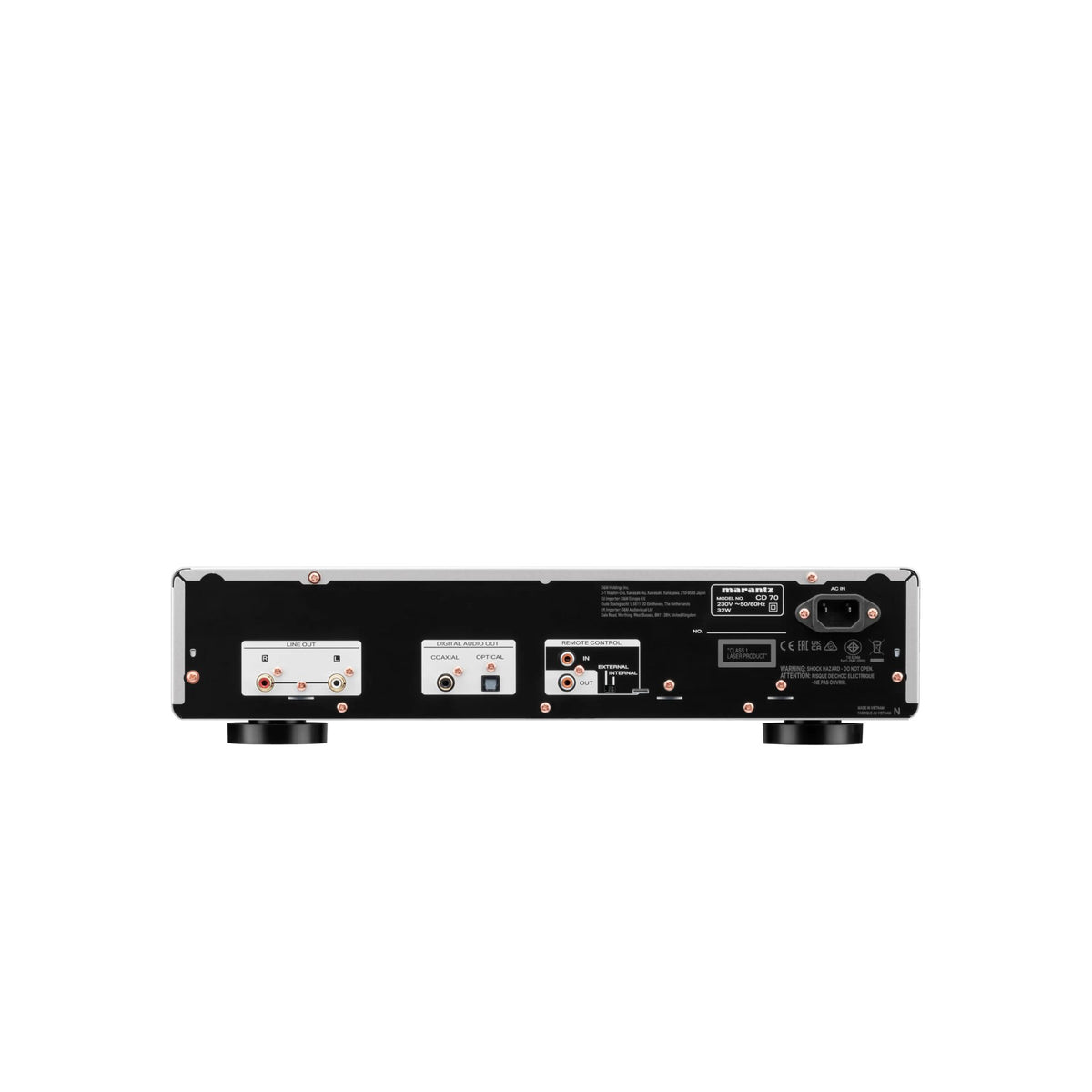 Marantz CD70 — Vista posteriore finitura silver