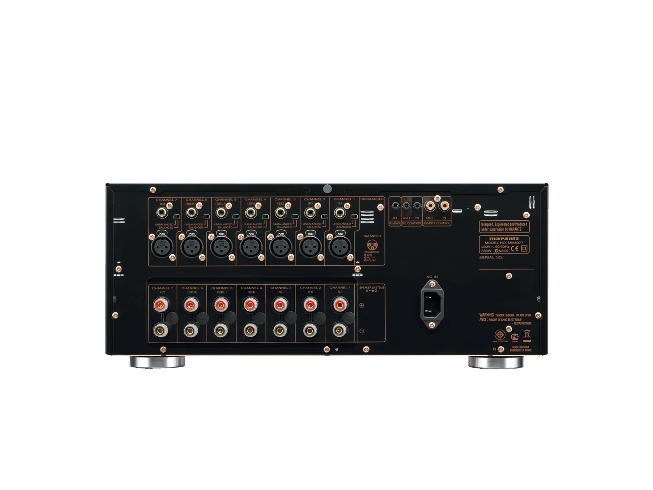 Marantz MM8077 — Vista posteriore
