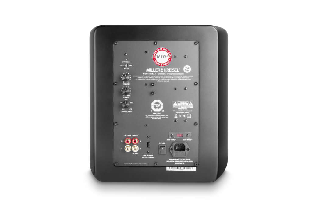 MK Sound V10+ — Vista posteriore